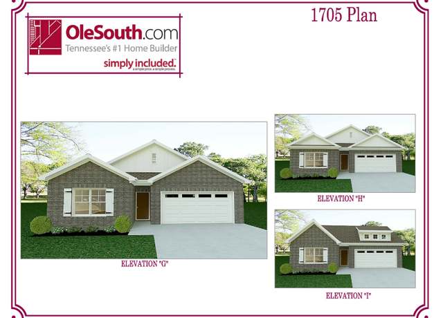 Property at 1705 Elevation GHI Plan, Pleasant View, TN 37146, 4 beds, 2.5 baths