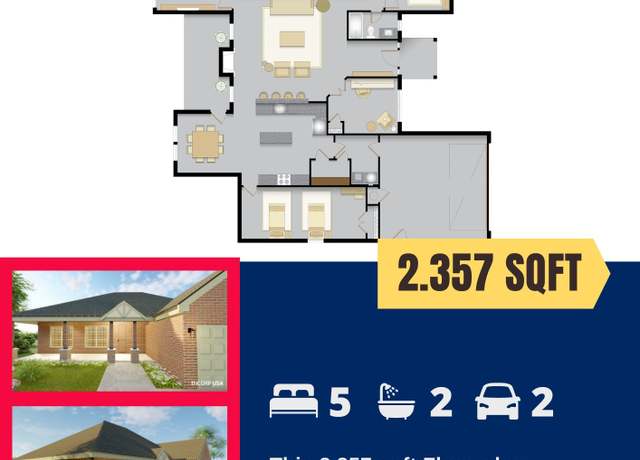 Property at Emmerald II Plan, Tuttle, OK 73089, 5 beds, 2 baths