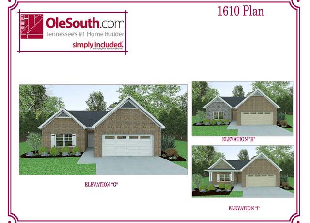 Property at 1610 Elevation GHI Plan, Pleasant View, TN 37146, 3 beds, 2 baths