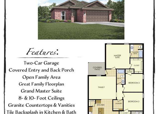 Property at The Quarterhorse Plan, Sherman, TX 75092, 3 beds, 2 baths