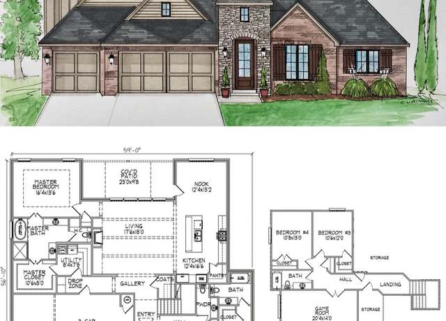 Property at 3018 Plan, Claremore, OK 74017, 4 beds, 3.5 baths