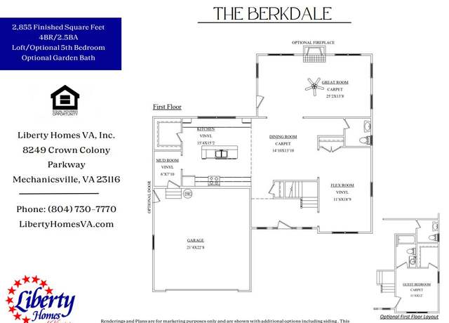 Property at The Berkdale Plan, Louisa, VA 23093, 4 beds, 2.5 baths