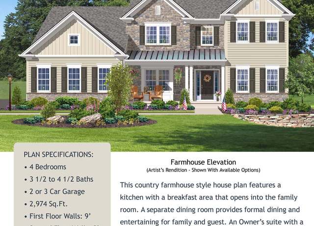 Property at George Taylor - Country Farmhouse Plan, Easton, PA 18045, 4 beds, 2.5 baths