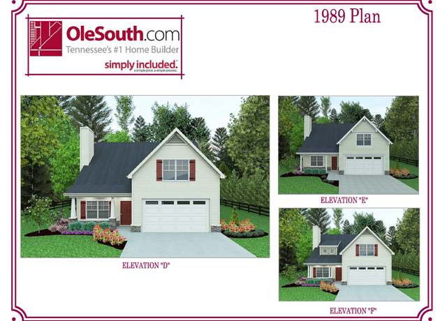 Property at 1989 Elevation DEF Plan, Murfreesboro, TN 37128, 3 beds, 2.5 baths