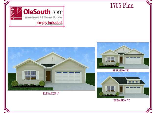 Property at 1705 Elevation JKL Plan, Manchester, TN 37355, 4 beds, 2 baths