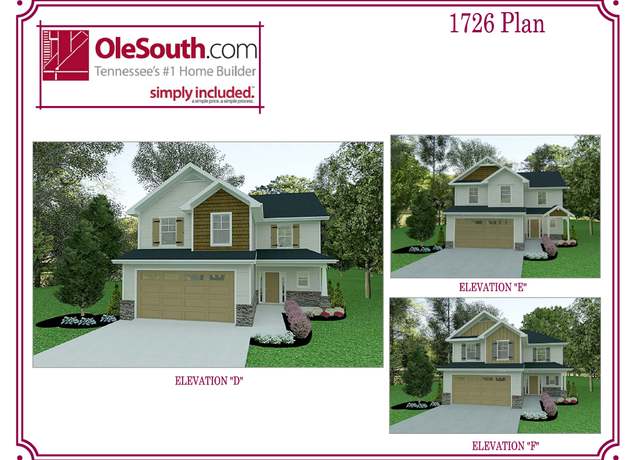 Property at 1726 Elevation DEF Plan, Fairview, TN 37062, 3 beds, 2.5 baths