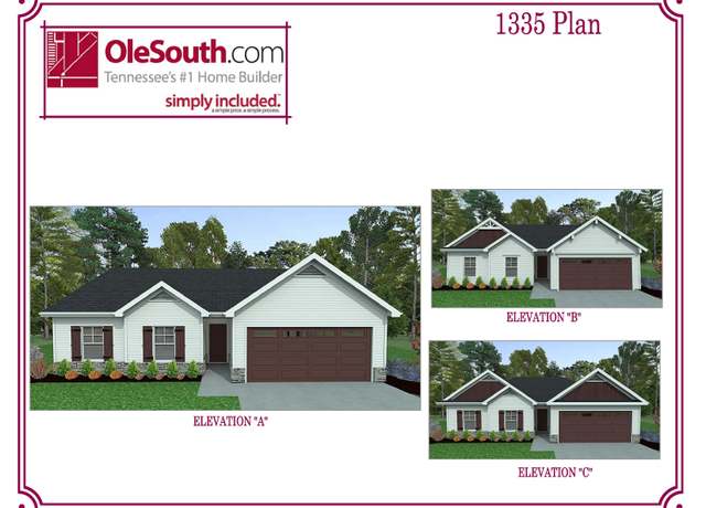 Property at 1335 Elevation ABC Plan, Murfreesboro, TN 37129, 3 beds, 2 baths