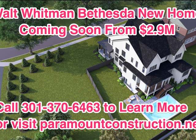 Property at Cresthaven 7 - 7601 Maryknoll Ave. Bethesda Plan, Mc Lean, VA 22101, 6 beds, 5.5 baths