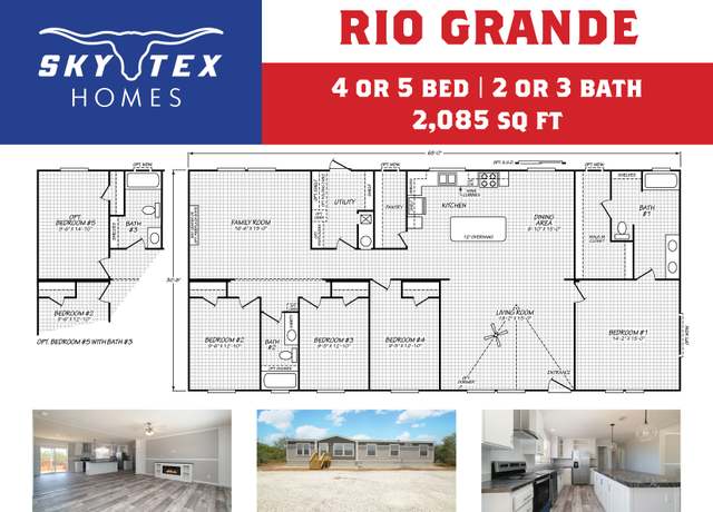 Property at Rio Grande Plan, Jourdanton, TX 78026, 5 beds, 3 baths