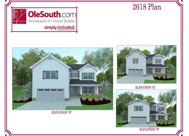 Property at 2618 Elevation DEF Plan, Murfreesboro, TN 37129, 4 beds, 3.5 baths