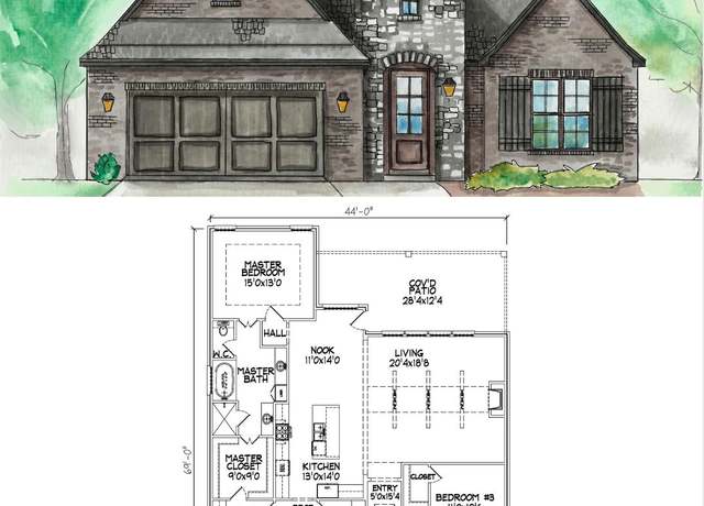 Property at 1999 Plan, Bixby, OK 74008, 3 beds, 2 baths