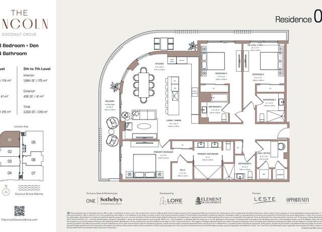Property at Residence 201 Plan, Miami, FL 33133, 3 beds, 4 baths