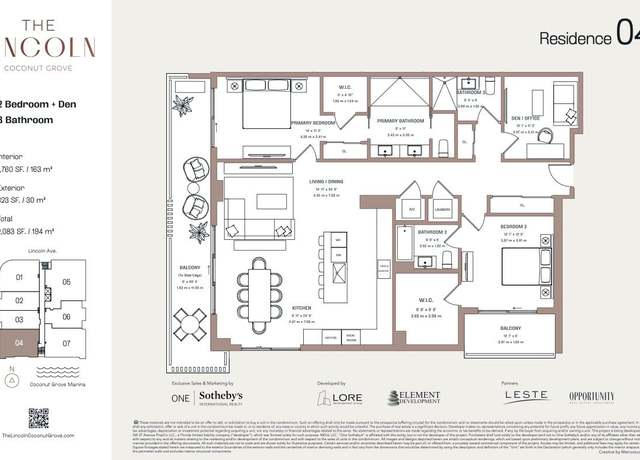 Property at Residence 304 Plan, Miami, FL 33133, 2 beds, 3 baths