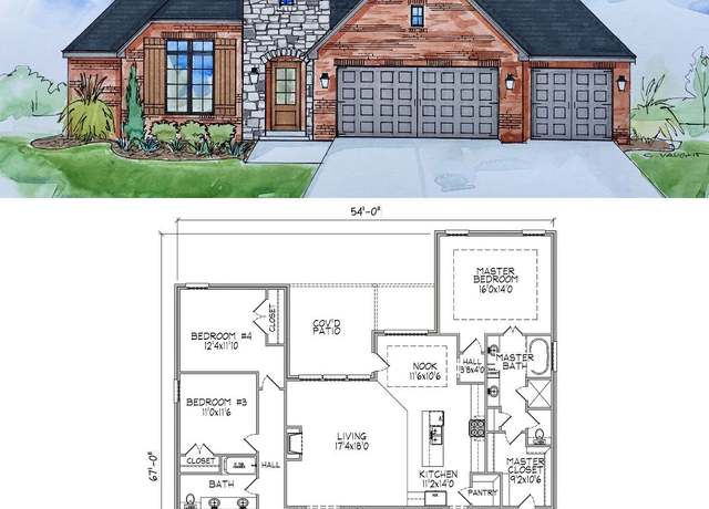 Property at 2223 Plan, Owasso, OK 74055, 3 beds, 2 baths