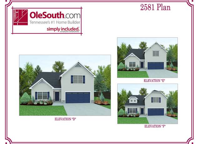 Property at 2581 Elevation DEF Plan, Murfreesboro, TN 37129, 4 beds, 3 baths