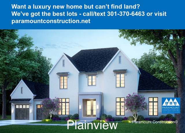 Property at Plainview - Lots/Land For Sale Plan, Bethesda, MD 20817, 6 beds, 5.5 baths