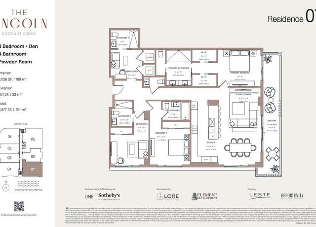 Property at Residence 307 Plan, Miami, FL 33133, 3 beds, 4.5 baths
