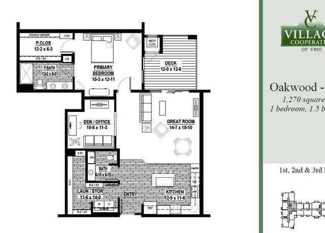 Property at Oakwood-Rev Plan, Lafayette, CO 80026, 1 bed, 1.5 baths