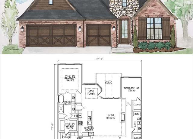 Property at 2354 Plan, Broken Arrow, OK 74014, 3 beds, 2.5 baths