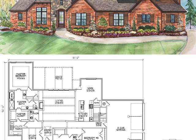 Property at Pickens Plan, Broken Arrow, OK 74014, 4 beds, 3.5 baths