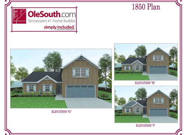 Property at 1850 Elevation GHI Plan, Pleasant View, TN 37146, 3 beds, 3 baths