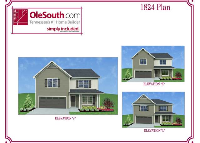 Property at 1824 Elevation JKL Plan, Manchester, TN 37355, 4 beds, 2.5 baths