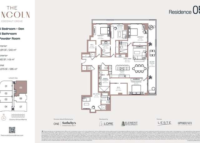 Property at Residence 405 Plan, Miami, FL 33133, 4 beds, 4.5 baths