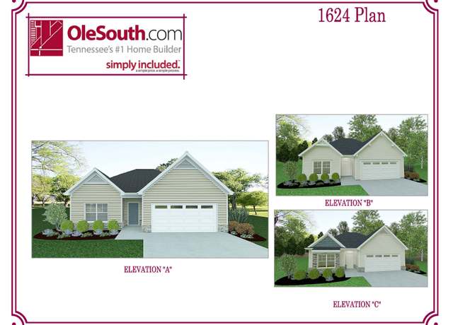 Property at 1624 Elevation ABC Plan, Murfreesboro, TN 37129, 3 beds, 2 baths