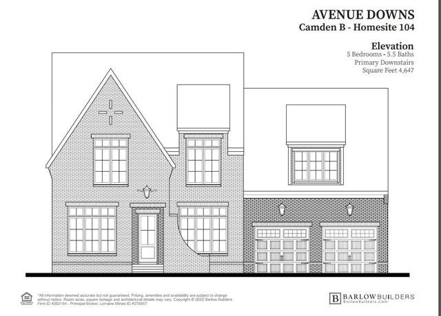 Property at 104 Plan, Thompsons Station, TN 37179, 5 beds, 5.5 baths