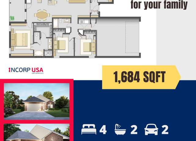 Property at Crystal I Plan, Lawton, OK 73505, 4 beds, 2 baths