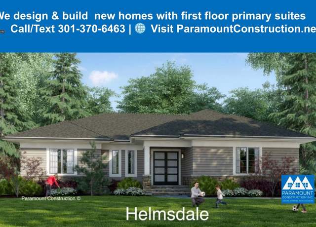 Property at New Homes & Home Plans w/ 1st-Floor Bedrooms Plan, Bethesda, MD 20817, 4 beds, 3.5 baths