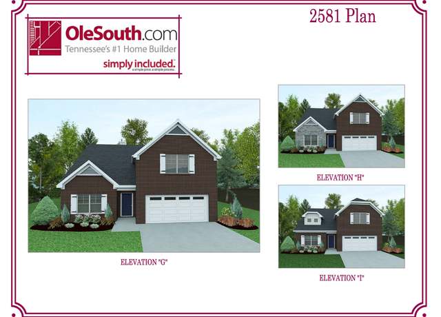 Property at 2581 Elevation GHI Plan, Smyrna, TN 37167, 4 beds, 3 baths