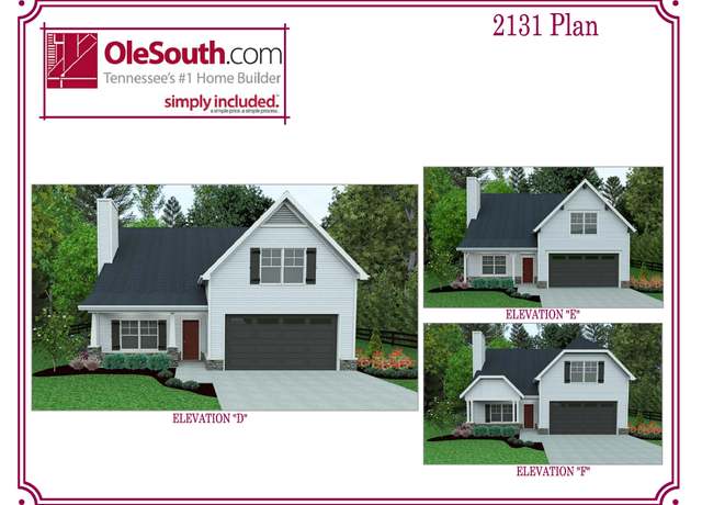 Property at 2131 Elevation DEF Plan, Murfreesboro, TN 37129, 3 beds, 2.5 baths