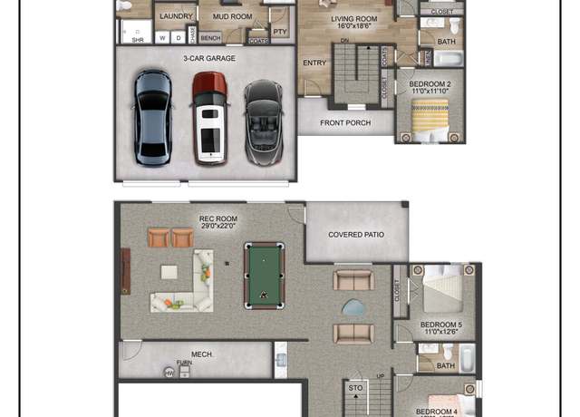 Property at Skylar Basement Plan, Rogersville, MO 65742, 5 beds, 3 baths