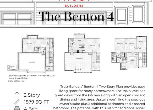 Property at Benton 4 Plan, West Des Moines, IA 50266, 4 beds, 3 baths
