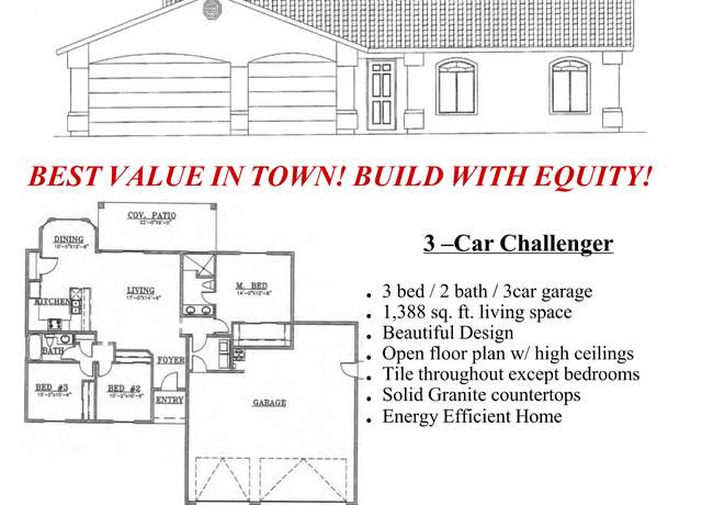 Property at Challenger - 3 Car Garage Plan, Lake Havasu City, AZ 86406, 3 beds, 2 baths