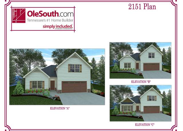 Property at 2151 Elevation ABC Plan, Murfreesboro, TN 37129, 3 beds, 3 baths