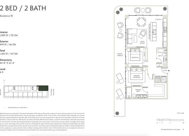 Property at Residence 18 Plan, Miami Beach, FL 33141, 2 beds, 2 baths