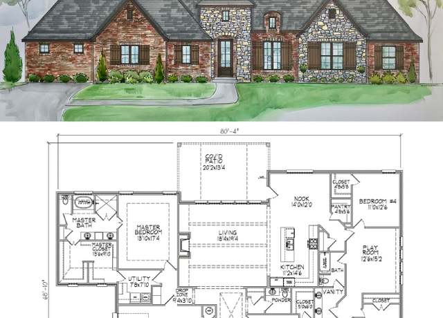 Property at Helmerich Plan, Broken Arrow, OK 74014, 4 beds, 2.5 baths