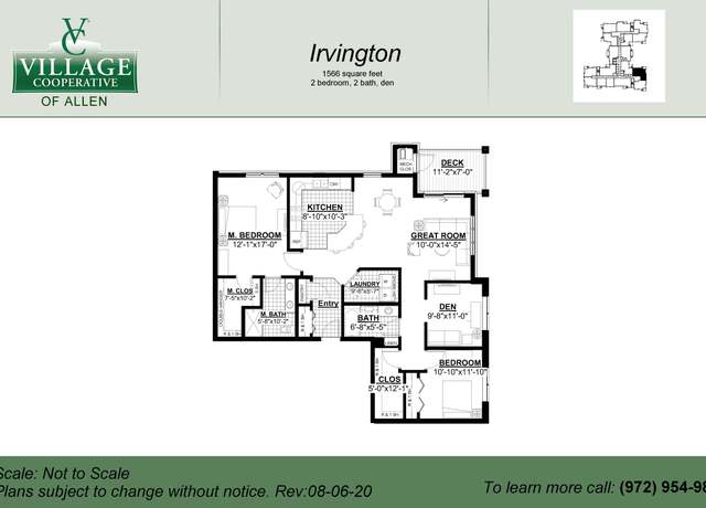 Property at Irvington Plan, Allen, TX 75013, 2 beds, 2 baths