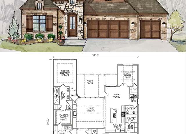 Property at Williams One L Plan, Jenks, OK 74037, 3 beds, 2.5 baths