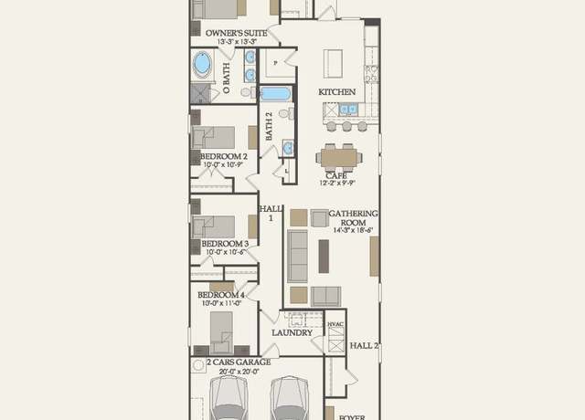 Property at Afton Plan, Crosby, TX 77532, 4 beds, 2 baths