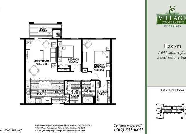 Property at Easton Plan, Billings, MT 59102, 2 beds, 1 bath