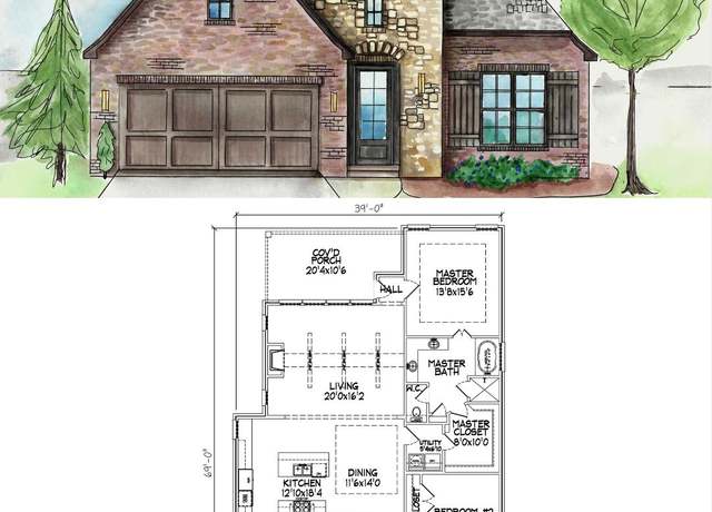Property at 1821 Plan, Bixby, OK 74008, 3 beds, 2 baths