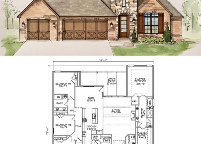 Property at 2607 Plan, Claremore, OK 74017, 4 beds, 2.5 baths