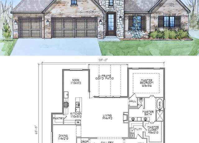Property at 2324 Plan, Claremore, OK 74017, 3 beds, 2.5 baths