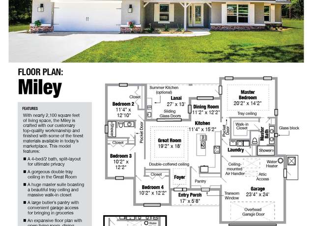 Property at Miley II Plan, T5hgj6 Citrus Springs, FL 34434, 4 beds, 2.5 baths
