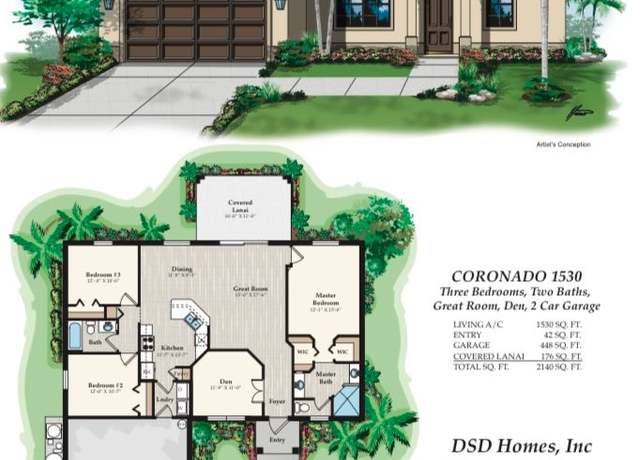 Property at Coronado 1530 Plan, Lehigh Acres, FL 33971, 3 beds, 2 baths