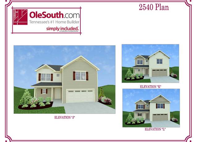 Property at 2540 Elevation JKL Plan, Tullahoma, TN 37388, 4 beds, 2.5 baths