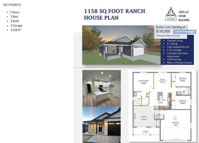 Property at LEED 1158 Plan, Winlock, WA 98596, 3 beds, 2 baths